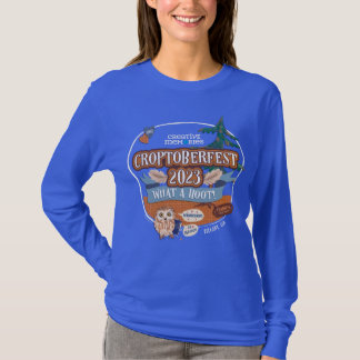 T-shirt Croptoberfest 2023 Ellijay Bleu Long feutre