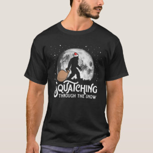T-shirt Croquer À Travers La Neige Drôle Bigfoot Christma