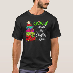 T-shirt Croquer Autour De L'Arbre De Noël Drôle Noël Chris