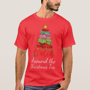 T-shirt Croquer Autour De L'Arbre De Noël Drôle Noël Chris