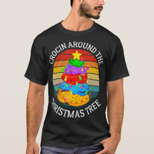 T-shirt Croquer Autour Du Pajama De Noël Arbre De Noël Chr