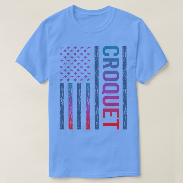 T-shirt Croquet d'indicateur dégradé (Design devant)