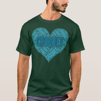 T-shirt Croquet Sports Heart Main Drake Wordcloud