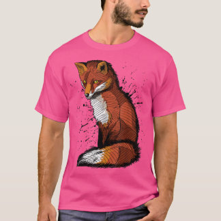 T-shirt Croquis Artistique D'Un Fo, Plaque D'Encre 269