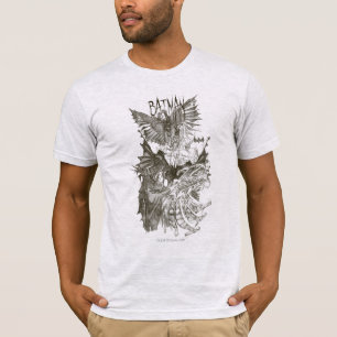 T-shirt Croquis au crayon de novice de Batman