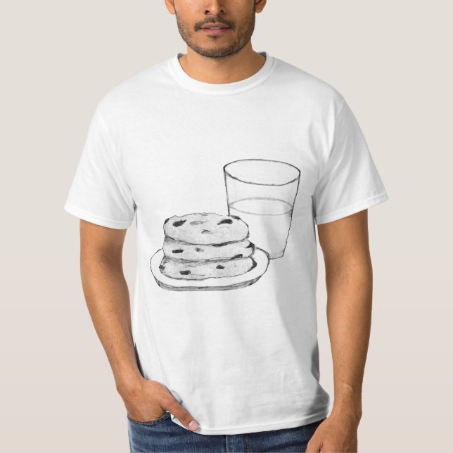 T-shirt Croquis au lait et aux cookies (Devant)