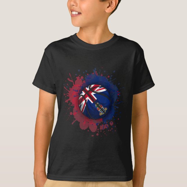 T-shirt Croquis avec le drapeau des îles Caïmans  (Devant)
