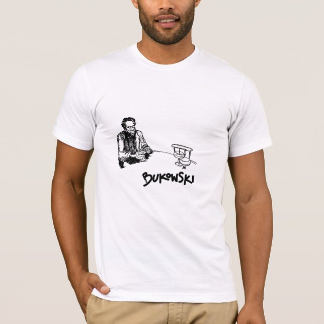 T-shirt croquis de bukowski (Devant)