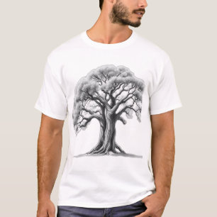 T-shirt Croquis de charbon de chêne antique