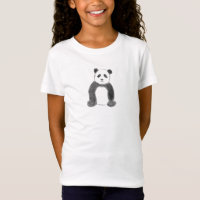 Croquis de panda en noir et blanc