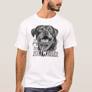 T-shirt Croquis de rottweiler