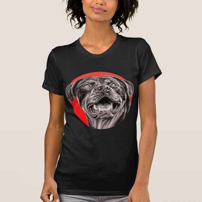 T-shirt Croquis de rottweiler (Devant)
