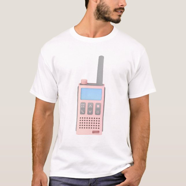 T-shirt Croquis de talkie de walkie moderne (Devant)