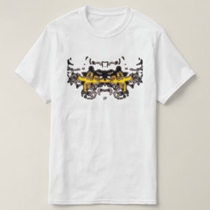 T-shirt Croquis de tigre (Jaune 4)