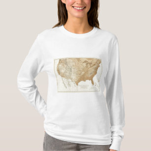 T-shirt Croquis des USA Hypsometic