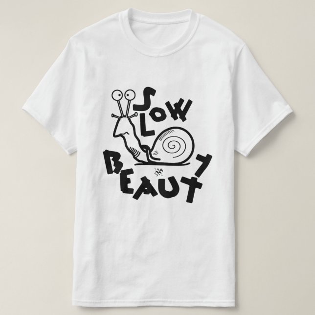 T-shirt croquis d'escargot cool v1 (Design devant)