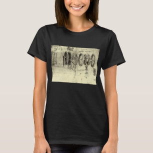 T-shirt Croquis d'ingénierie de Léonard de Vinci d'une rou