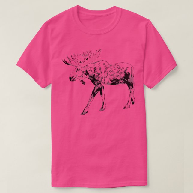 T-shirt Croquis d'orignal (Design devant)