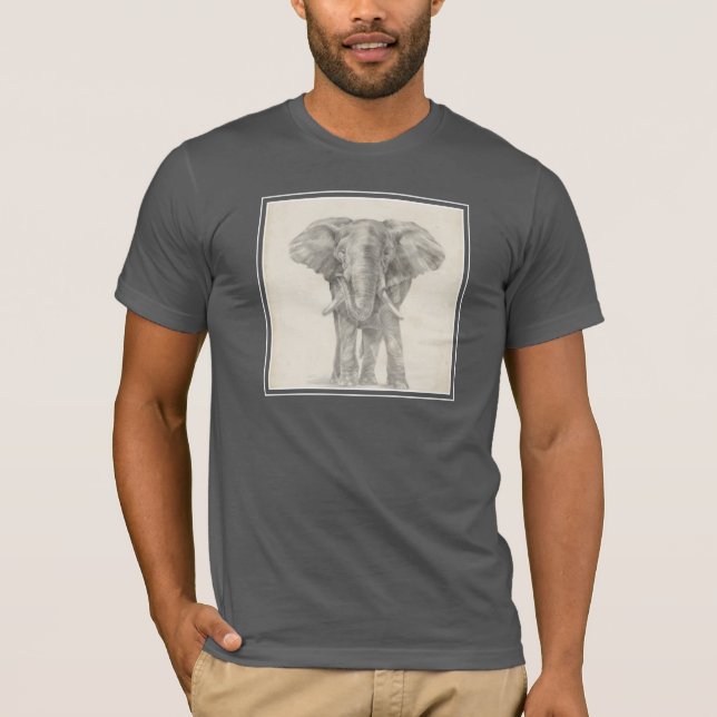 T-shirt Croquis éléphant (Devant)