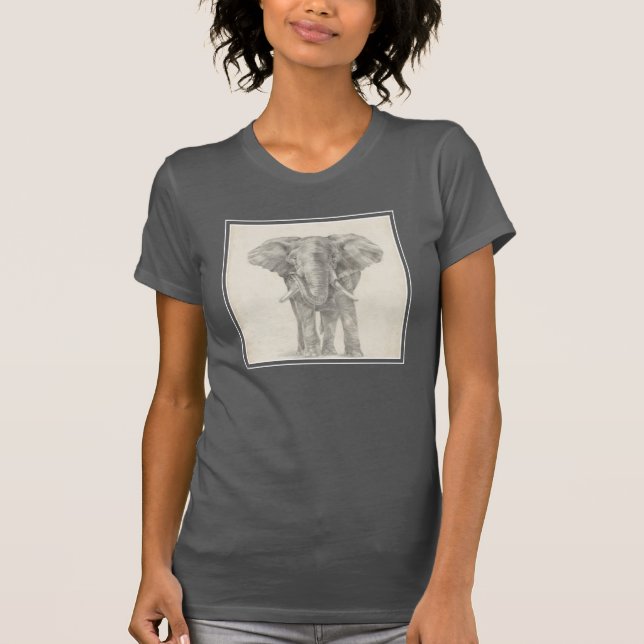 T-shirt Croquis éléphant (Devant)