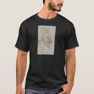 T-shirt Croquis humains d'anatomie du coeur de da Vinci