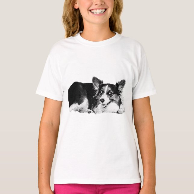 T-shirt Croquis intemporel, Corgi Soul (Devant)