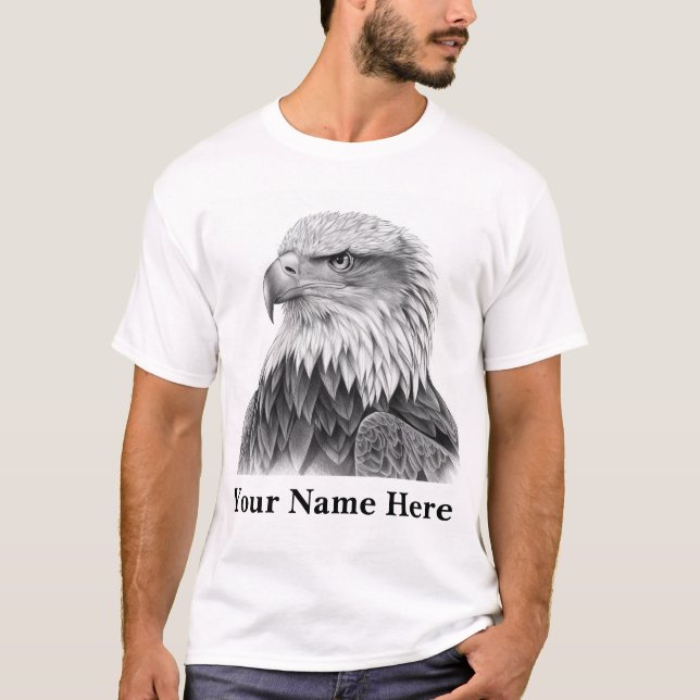 T-shirt Croquis Majestic Eagle - Faune dessinée à la main (Devant)