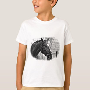 T-shirt Croquis noir blanc