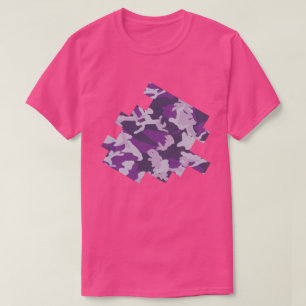 T-shirt Croquis numérique du Motif Camo PurpleBerry