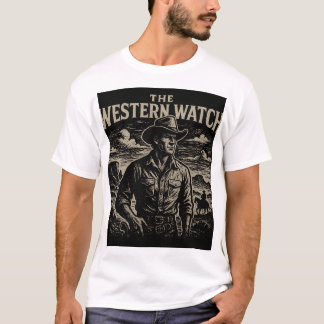 T-shirt Croquis occidental de Cowboy