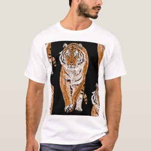 T-shirt Croquis sur le tigre du Bengale : Poster de animal