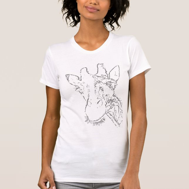 T-shirt Croquis Tiki de crayon (Devant)