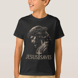 T-shirt Cros Hugvyn Jésus Sauve La Foi Chrétienne Minimali