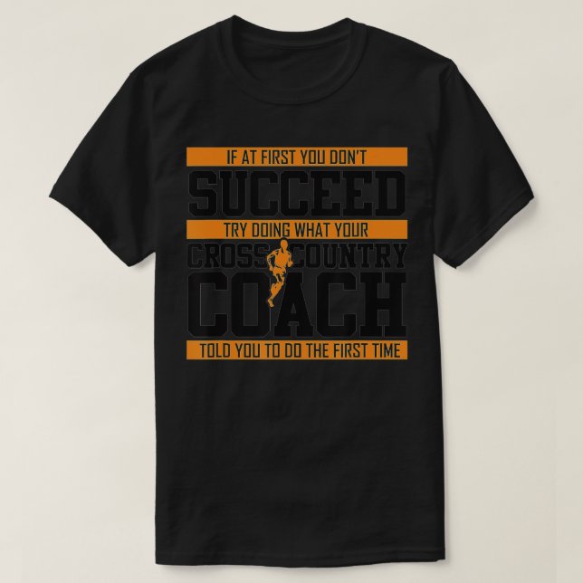 T-shirt Cross Country Coach track running gift for men wom (Design devant)