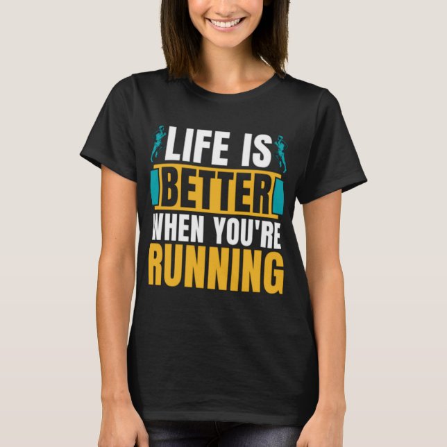 T-shirt Cross Country Running Life Is Better When Athletic (Devant)