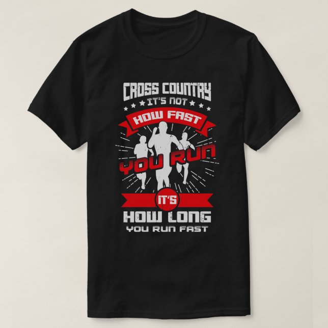 T-shirt Cross Country Running Runner Gift  (Design devant)
