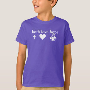 T-shirt CROSS HEART ANCRE - foi amour espoir