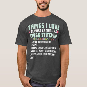 T-shirt Cross Stitch Funny Love Stitching Coudre Cadeau