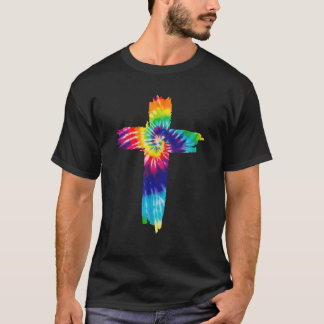 T-shirt Cross Tie Dye Christian Jesus Hippie Bible Religio