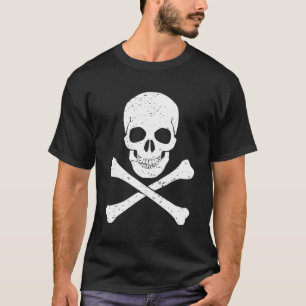T-shirt Crossbones Pirate Drapeau Symbole De Tête De La Mo