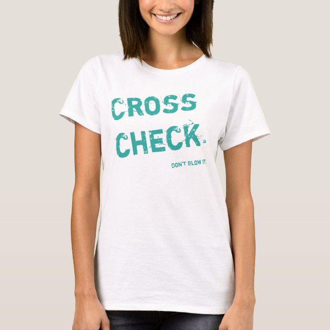 T-shirt CROSSCHECK Tee d'agent de bord - Turquoise (Devant)