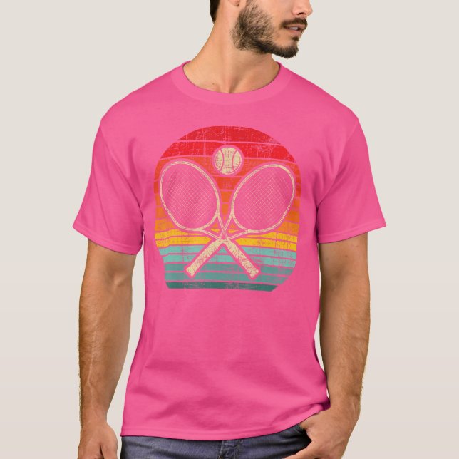 T-shirt Crossed Tennis Racket Sports Lover (Devant)