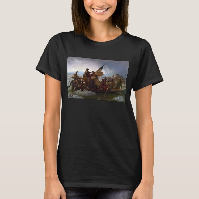 T-shirt Crossing Delaware 1776 : Général George Washington (Devant)