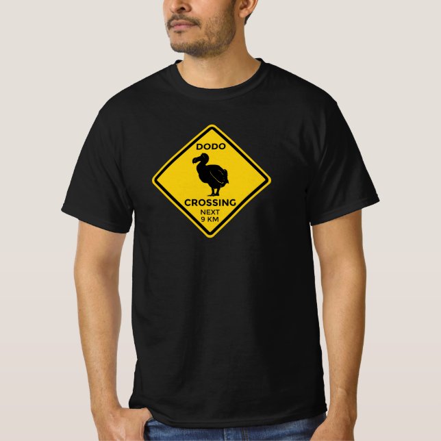 T-shirt Crossing Road sign Dodo (Devant)