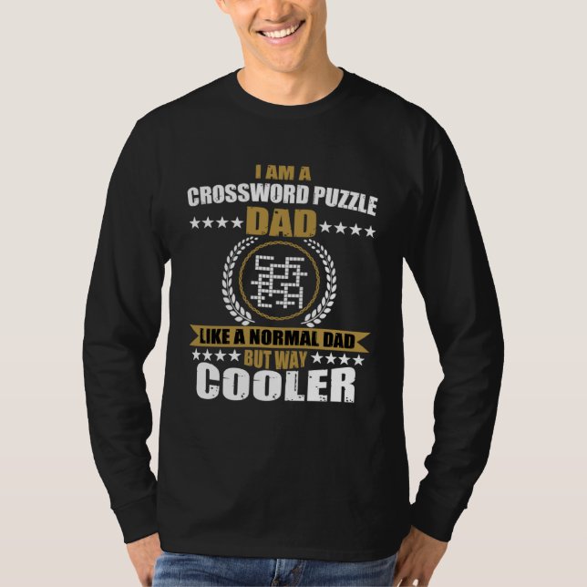 T-shirt Crossword Puzzle Dad Saying For Men (Devant)