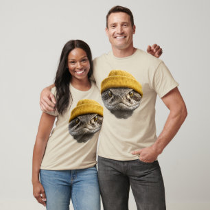 T-shirt Crotale Diamantin de l'Ouest portant un bonnet