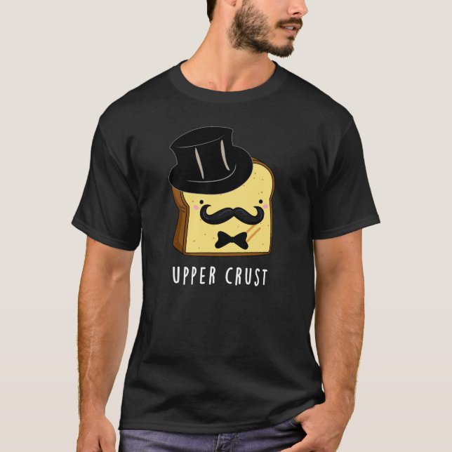 T-shirt Croûte supérieure Funky Pun à pain foncé BG (Devant)