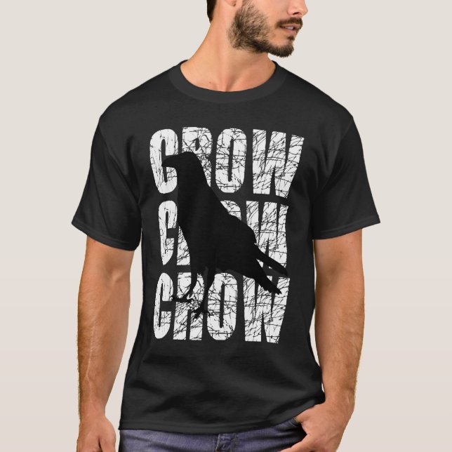 T-shirt Crow Clever Raven Crow Blackbird (Devant)