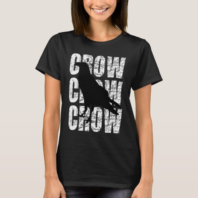 T-shirt Crow Clever Raven Crow Blackbird (Devant)