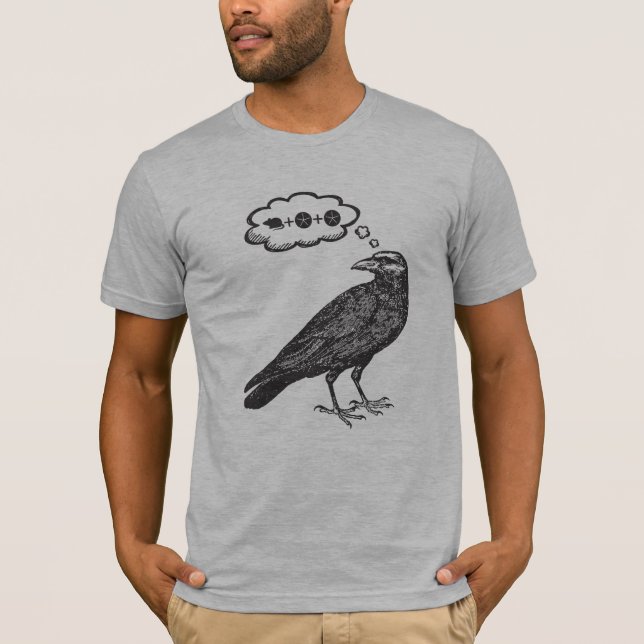 T-shirt Crow Penser à la nourriture - Jeu de la Commission (Devant)